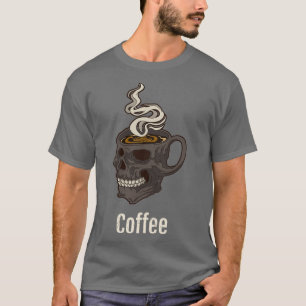 Black Coffee Älskare MorgonHaters Caffeine Junkie T Shirt