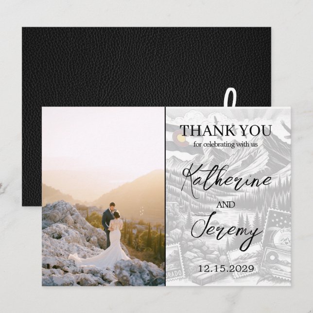 Black Colorado Passport - tackkort Tack Kort (Fram/baksida)