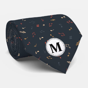 Black Colorful multifärgad Music Note monogram Slips