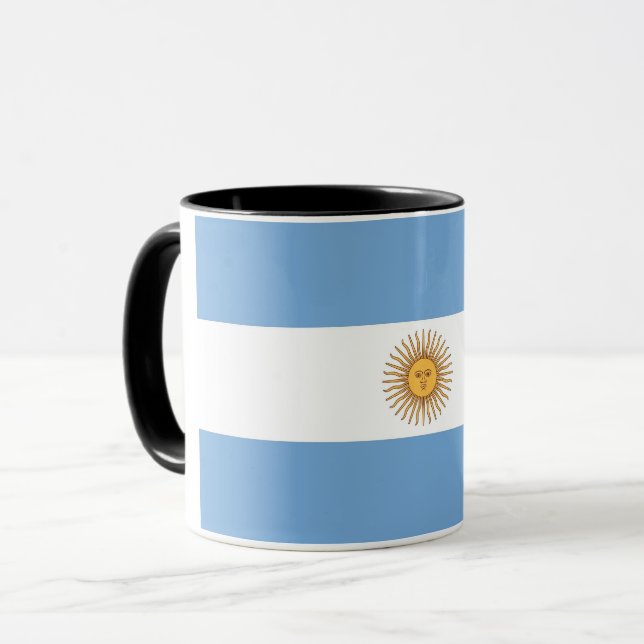Black Combo Mugg med flagga Argentina (Framsida vänster)