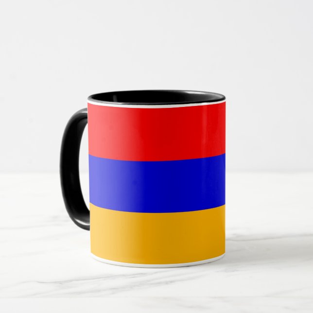 Black Combo Mugg med flagga Armenien (Framsida vänster)