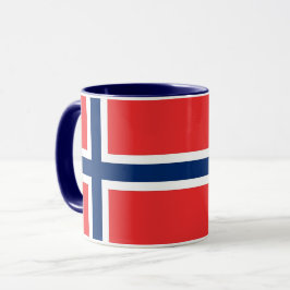 Black Combo Mugg med flagga av Norge