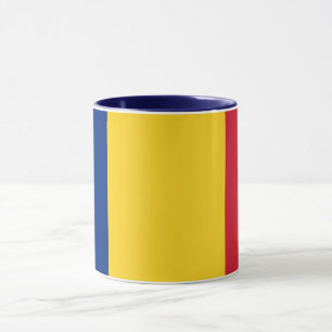 Black Combo Mugg med flagga av Rumänien