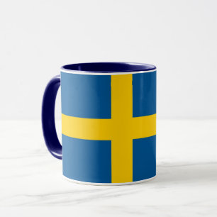 Black Combo Mugg med flagga av Sverige
