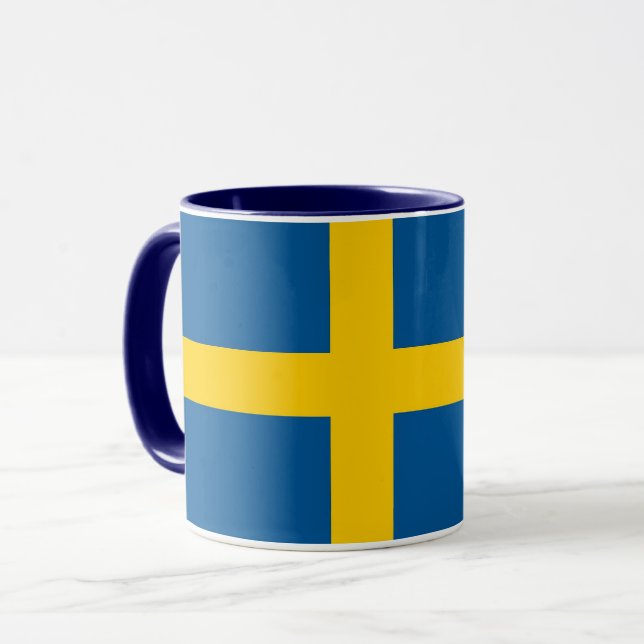 Black Combo Mugg med flagga av Sverige (Framsida vänster)