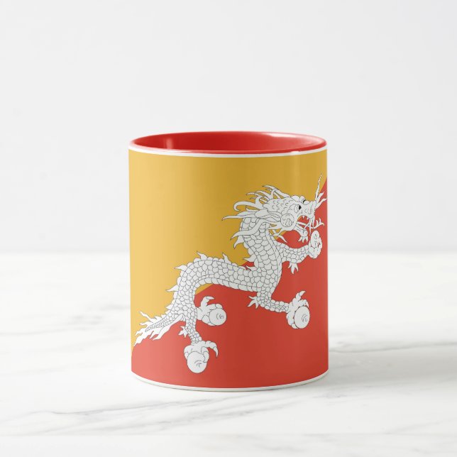 Black Combo Mugg med flagga Bhutan (Center)