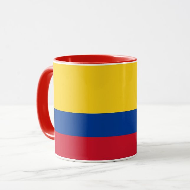 Black Combo Mugg med flagga Colombia (Framsida vänster)