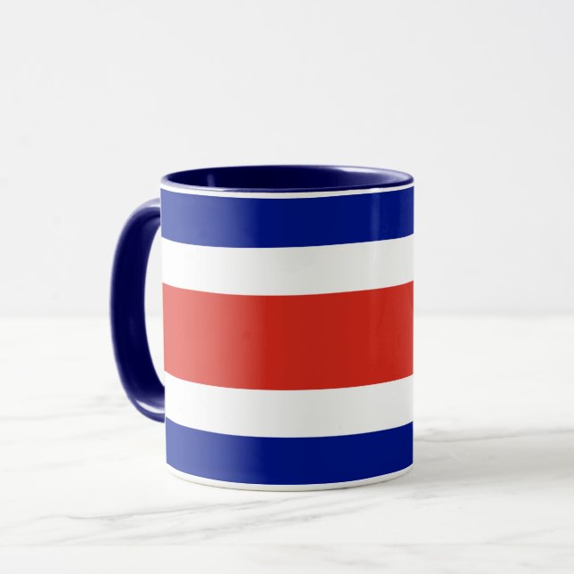 Black Combo Mugg med flagga Costa Rica (Framsida vänster)
