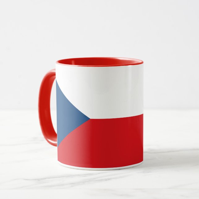 Black Combo Mugg med flagga Czechia (Framsida vänster)