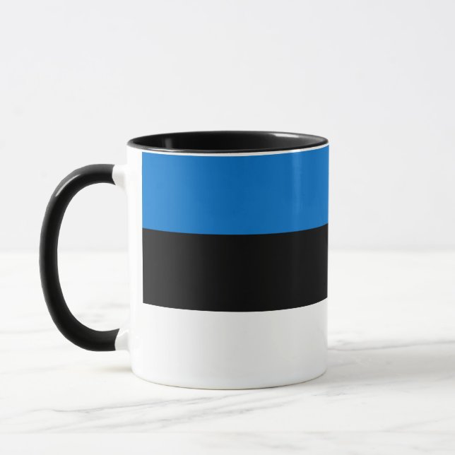 Black Combo Mugg med flagga Estland (Vänster)