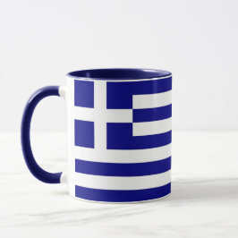 Black Combo Mugg med flagga Grekland