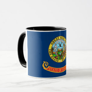 Black Combo Mugg med flagga Idaho, USA