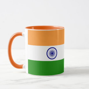 Black Combo Mugg med flagga Indien