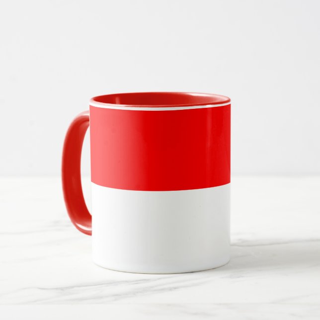Black Combo Mugg med flagga Indonesien (Framsida vänster)