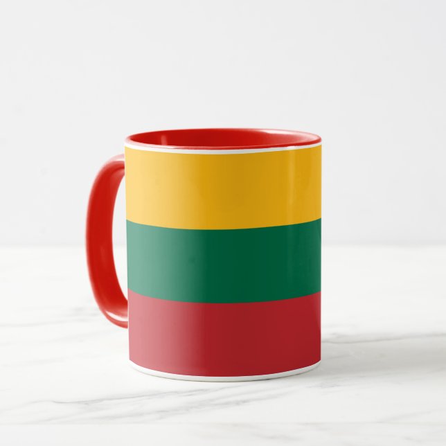 Black Combo Mugg med flagga Litauen (Framsida vänster)