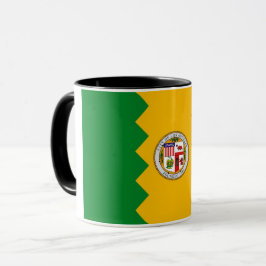 Black Combo Mugg med flagga Los Angeles, USA