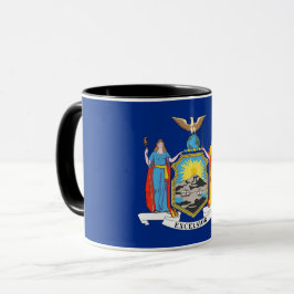 Black Combo Mugg med flagga New York, USA
