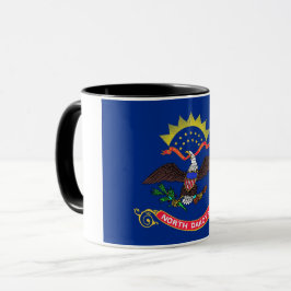 Black Combo Mugg med flagga North Dakota, USA