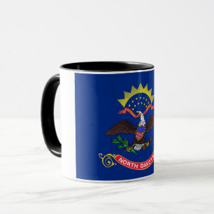 Black Combo Mugg med flagga North Dakota, USA