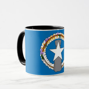 Black Combo Mugg med flagga Northern Mariana, USA