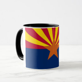Black Combo Mugg med flagga of Arizona, USA