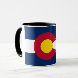 Black Combo Mugg med flagga of Colorado, USA