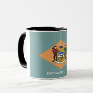 Black Combo Mugg med flagga of Delaware, USA