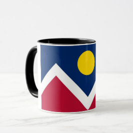 Black Combo Mugg med flagga of Denver, USA
