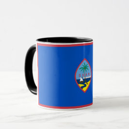Black Combo Mugg med flagga of Guam, USA