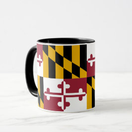 Black Combo Mugg med flagga of Maryland, USA