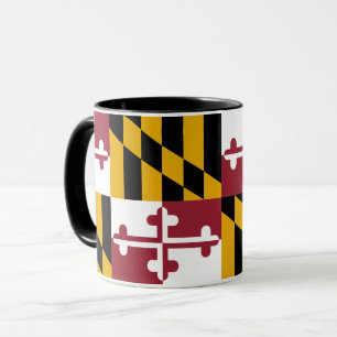 Black Combo Mugg med flagga of Maryland, USA