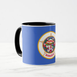 Black Combo Mugg med flagga of Minnesota, USA