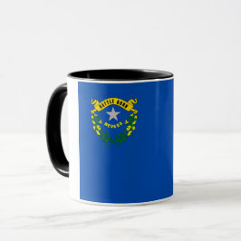 Black Combo Mugg med flagga of Nevada, USA