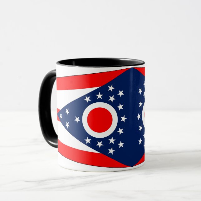 Black Combo Mugg med flagga of Ohio State, USA (Framsida vänster)
