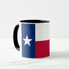 Black Combo Mugg med flagga of Texas, USA