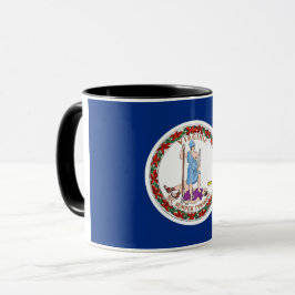 Black Combo Mugg med flagga of Virginia, USA