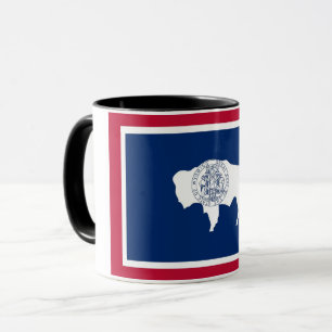 Black Combo Mugg med flagga of Wyoming, USA