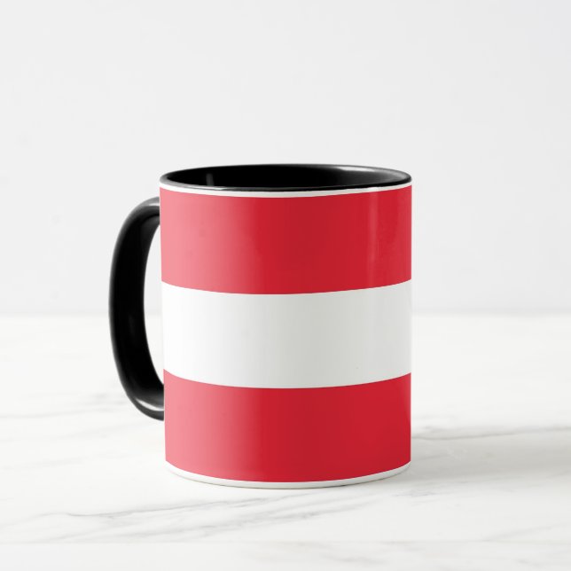 Black Combo Mugg med flagga Österrike (Framsida vänster)