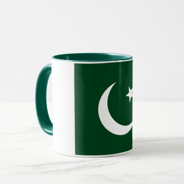 Black Combo Mugg med flagga Pakistan (Framsida vänster)