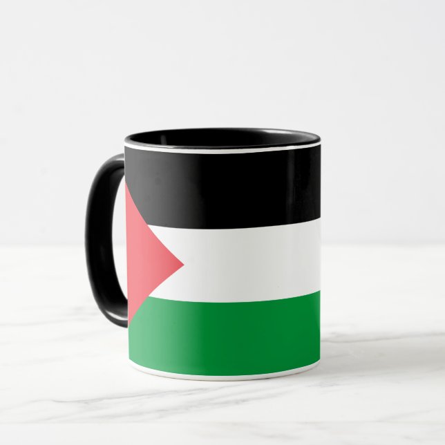 Black Combo Mugg med flagga Palestine (Framsida vänster)