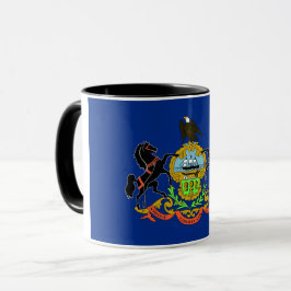 Black Combo Mugg med flagga Pennsylvania, USA