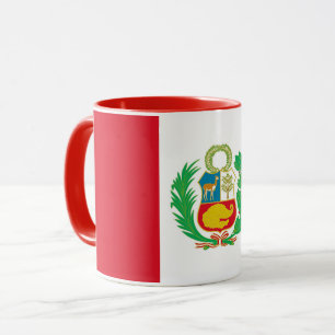 Black Combo Mugg med flagga Peru