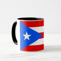 Black Combo Mugg med flagga Puerto Rico, USA