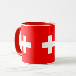 Black Combo Mugg med flagga Schweiz