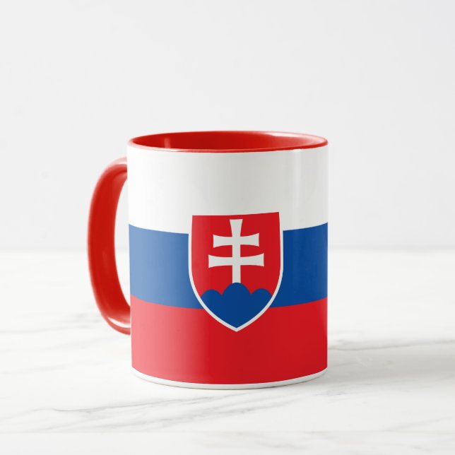 Black Combo Mugg med flagga Slovakien (Framsida vänster)