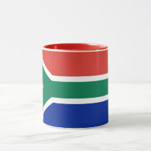 Black Combo Mugg med flagga South Afrika