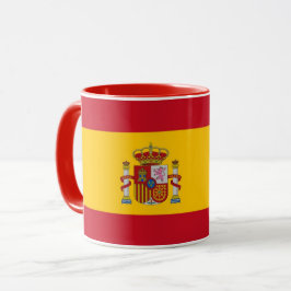 Black Combo Mugg med flagga Spanien