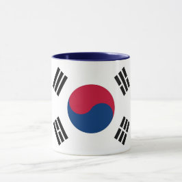 Black Combo Mugg med flagga Sydkorea