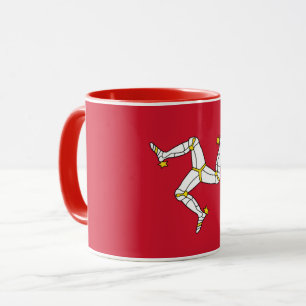 Black Combo Mugg med Isle of Man flagga, Förenade