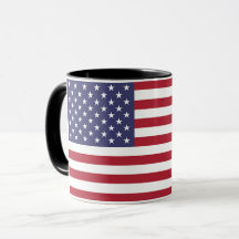 Black Combo Mugg med USA:s flagga